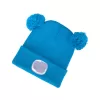 Dětská modrá čepice s čelovkou s bambulemi - USB nabíjení EXTOL LIGHT 43459