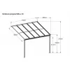 Hliníková pergola LANITPLAST WALL 33 FSX bílá + čirý PC LG4311