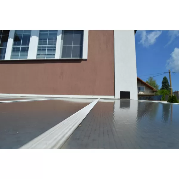 Hliníková pergola LANITPLAST WALL 43 FSX bílá + čirý PC LG4315