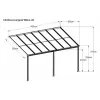 Hliníková pergola LANITPLAST WALL 43 FSX bílá + čirý PC LG4315
