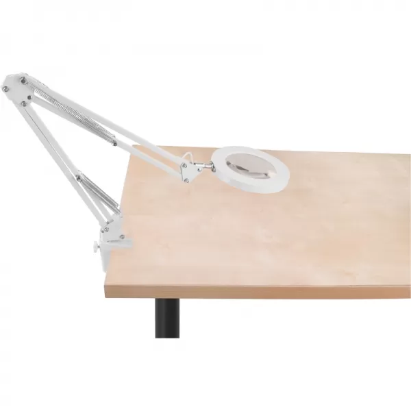 Lampa stolní s lupou, USB napájení, bílá, 2400lm, 3 barvy světla, 5x zvětšení EXTOL LIGHT 43161