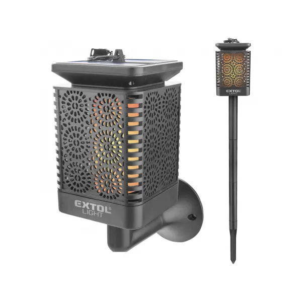 Solární LED pochodeň s plamenem 12xLED EXTOL LIGHT 43133