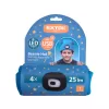 Dětská modrá čepice s čelovkou s bambulemi - USB nabíjení EXTOL LIGHT 43459
