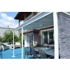 Hliníková pergola LANITPLAST WALL 33 FSX bílá + čirý PC LG4311