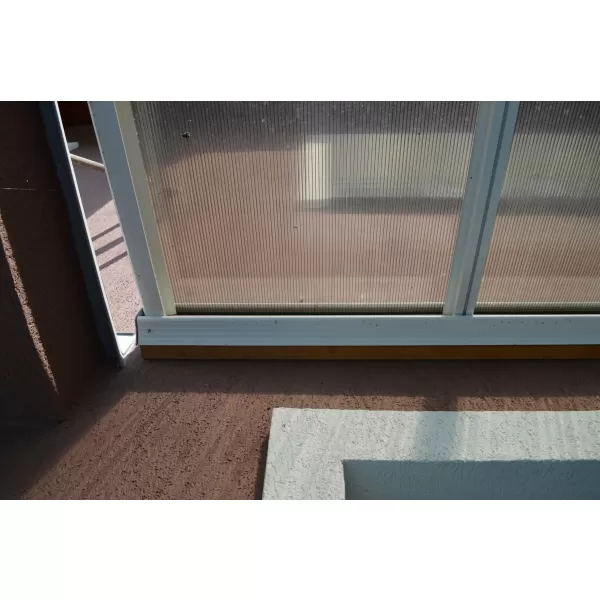 Hliníková pergola LANITPLAST WALL 33 FSX bílá + čirý PC LG4311