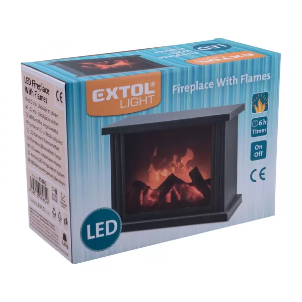 Krb s plápolajícím ohněm LED EXTOL LIGHT 43400