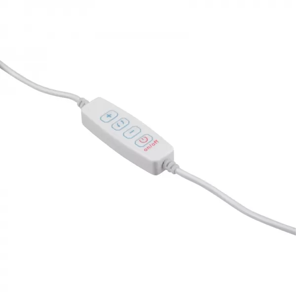 Lampa stolní s lupou, USB napájení, bílá, 2400lm, 3 barvy světla, 5x zvětšení EXTOL LIGHT 43161