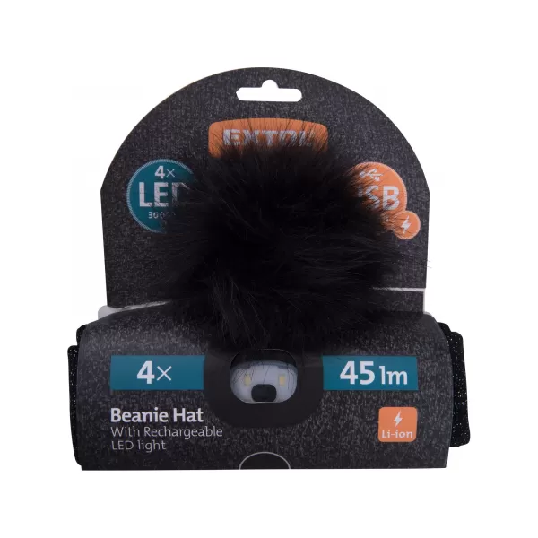 Čiapka na hlavu sivá/glitrová s brmbolcom EXTOL LIGHT 43196