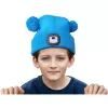 Dětská modrá čepice s čelovkou s bambulemi - USB nabíjení EXTOL LIGHT 43459