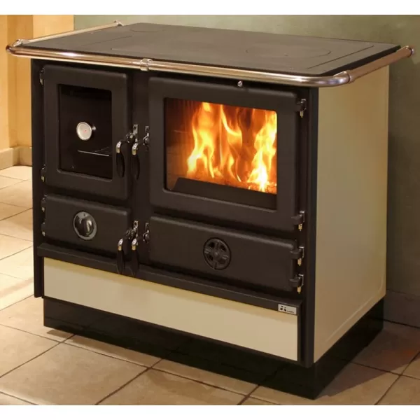 Sporák na tuhá paliva s výměníkem krémový levý MBS SUPER THERMO MAGNUM