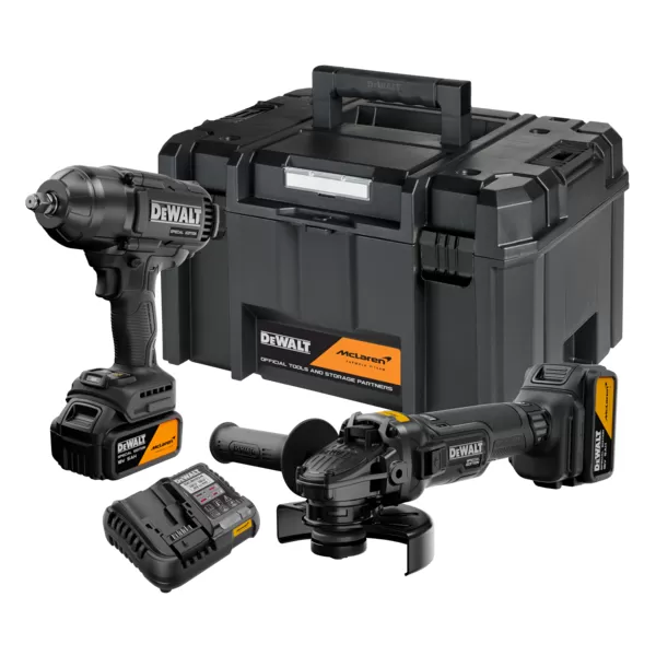 Aku kombo sada 18V/2x5,0Ah DCF99M + DCG45M McLaren DeWALT DCK2225MP2T