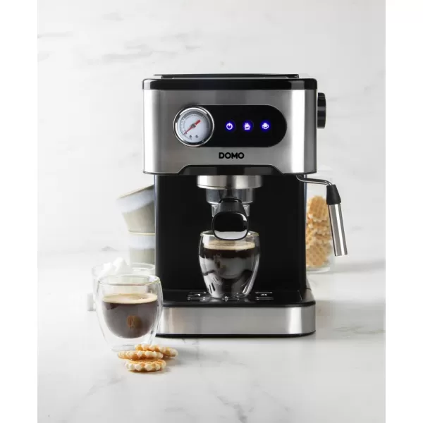 Espresso kávovar pákový - černý - DOMO DO1138K