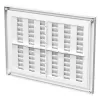 PVC větrací mřížka bez příruby s pevnou žaluzií a síťkou 221x299 mm, bílá DALAP 4755