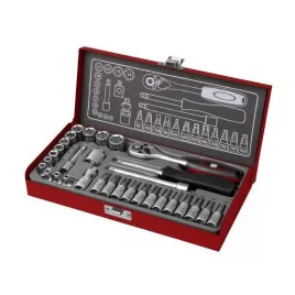 Hlavice nástrčné a zástrčné sada 31ks 1/4" 61CrV5 FORTUM 4700003