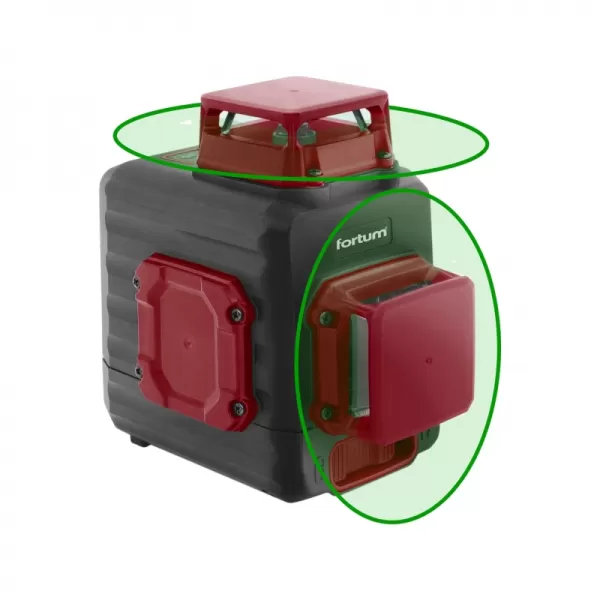 Laser zelený 2D liniový, křížový samonivelační FORTUM 4780214