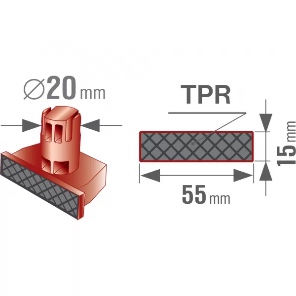 Zarážky vymezovací sada 4ks, k multif. stolům FORTUM 4759993