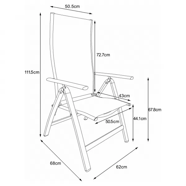 Zahradní křeslo 2 kusy FIELDMANN FDZN 5018