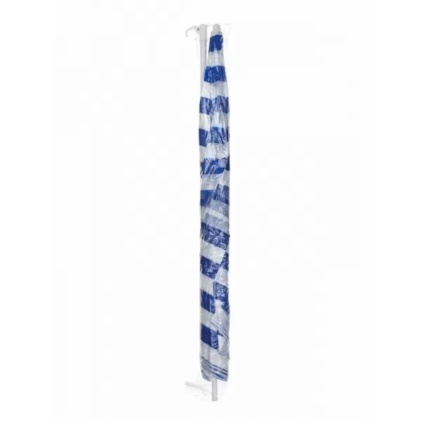 Slunečník plážový 230 cm HAPPY GREEN, modré pruhy 50XT2205BS