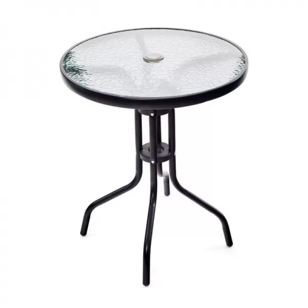 Kovový stolek HAPPY GREEN se skleněnou deskou 50XG4027B