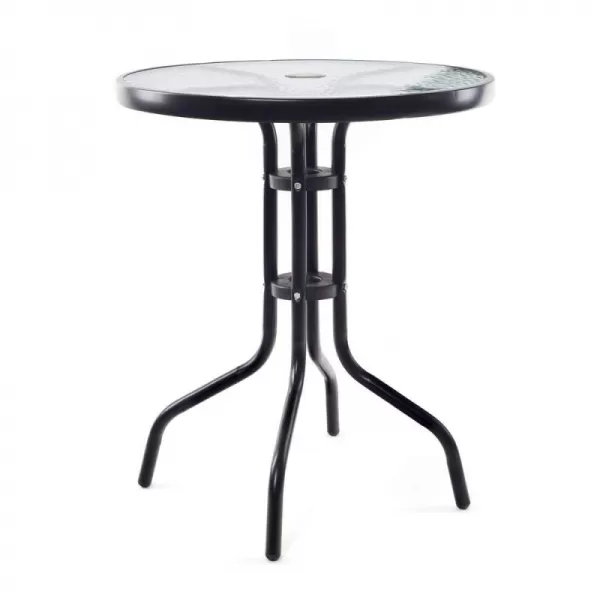 Kovový stolek HAPPY GREEN se skleněnou deskou 50XG4027B