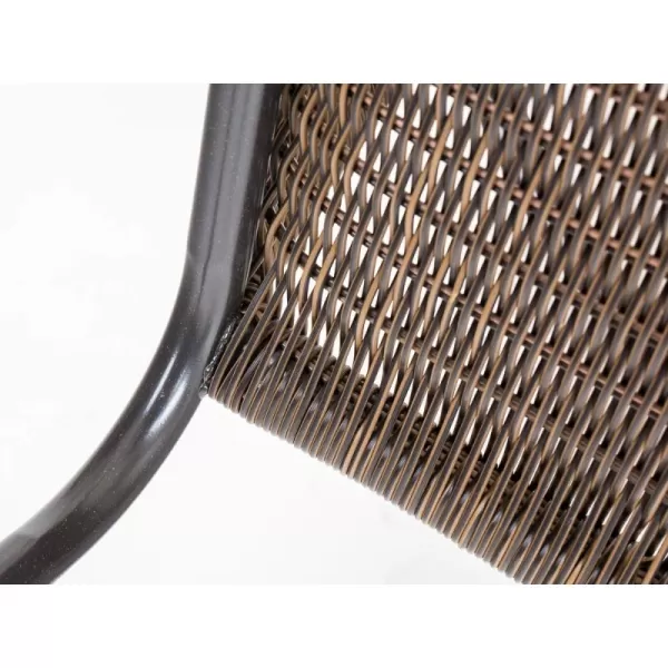 Křesílko ocelové HAPPY GREEN PE RATAN, hnědé 50320100BA