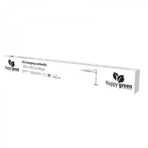 Závěsný slunečník čtvercový HAPPY GREEN TUCSON Beige A12144