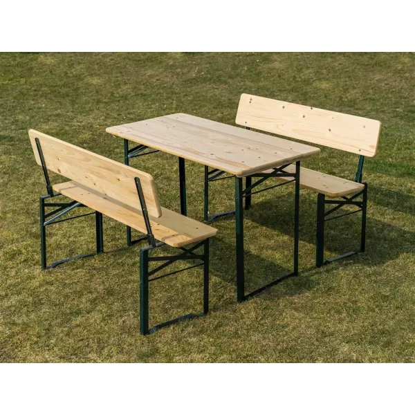 Zahradní pivní set s opěradlem 115 cm HAPPY GREEN 50290909