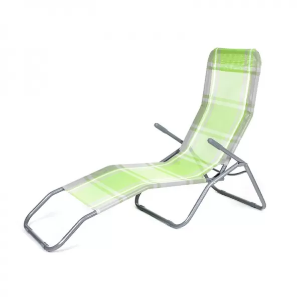 Plážové lehátko zelená kostka HAPPY GREEN 50F2031XGC