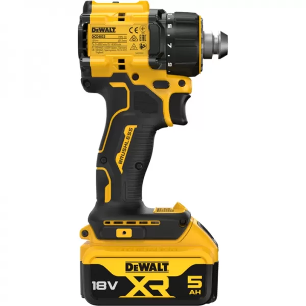 Aku bezuhlíková vícehlavá vrtačka 18V 2x5,0 Ah DeWALT DCD803P2T