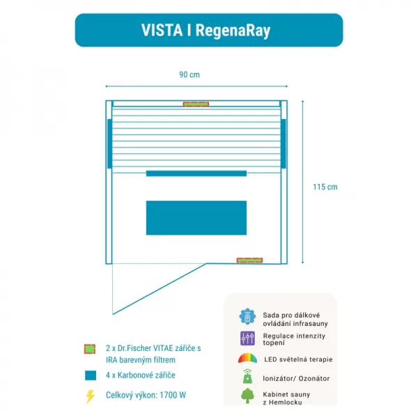 Infrasauna Vista 1 RegenaRay Vista1RR
