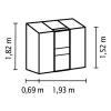 Skleník VITAVIA IDA 1300 PC 4 mm zelený LG564