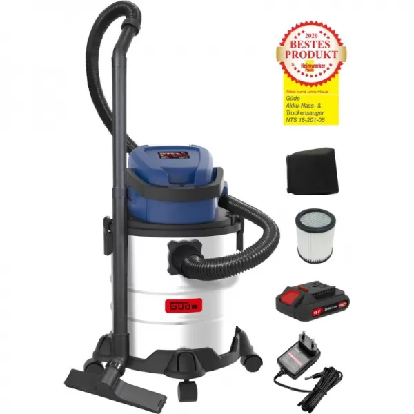 Aku vysavač na suché a mokré nečistoty 18V/2,0Ah NTS 18-201-05 Güde 58582