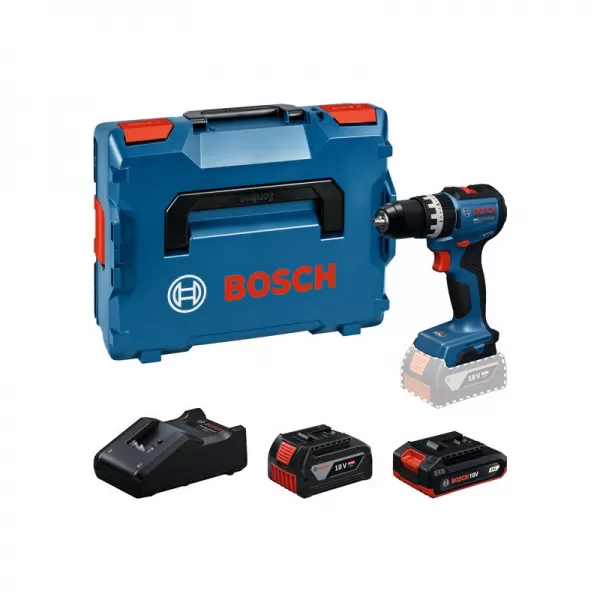 Aku příklepový vrtací šroubovák,2,0Ah+4,0Ah, L-BOXX Bosch Professional 06019S0122
