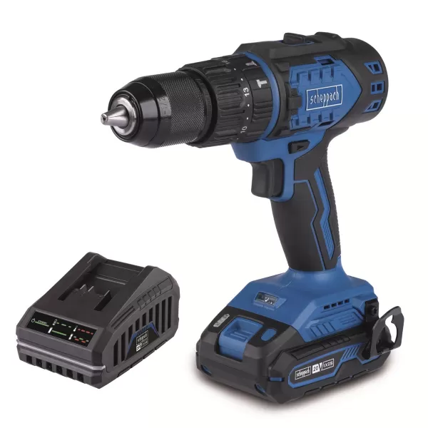 Aku příklepový vrtací šroubovák IXES 20V/2,0Ah Scheppach BC-CD60-X-SET S