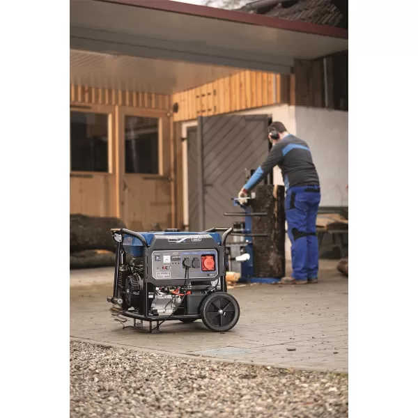 Pohonná jednotka 5500 W s AVR riadením a elektrickým štartérom Scheppach SG 7100x