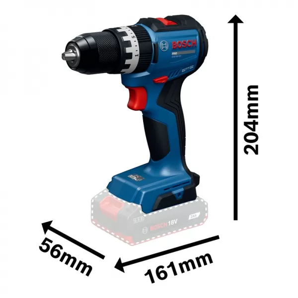 Aku příklepový vrtací šroubovák GSB18V-52, 3x 5,0Ah, L-BOXX, Bosch Professional 06019S0128