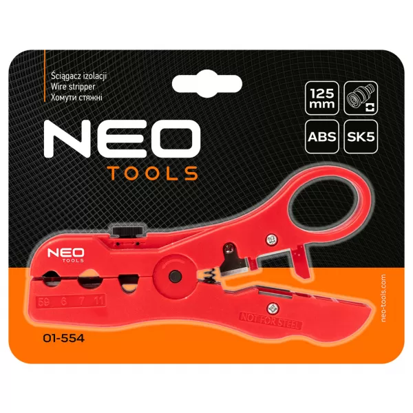 NEO tools 01-554 odstraňovač izolácie koaxiálnych káblov