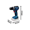 Aku příklepový vrtací šroubovák,2,0Ah+4,0Ah, L-BOXX Bosch Professional 06019S0122