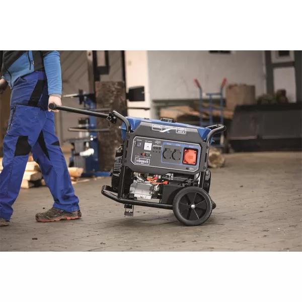 Pohonná jednotka 5500 W s AVR riadením a elektrickým štartérom Scheppach SG 7100x