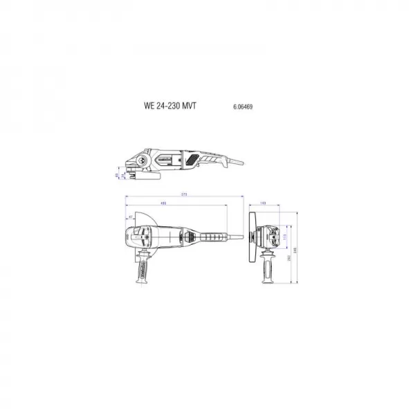 Úhlová bruska 230 mm Metabo WE 24-230 MVT