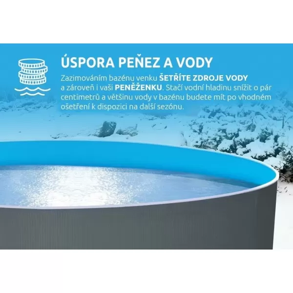 Bazén Orlando Premium DL 3,66 x 5,48 x 1,22 m – GRAPHIT, bazén, fólie Marimex 10303045