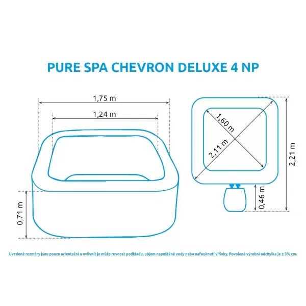Bazén vířivý nafukovací Pure Spa - Chevron Deluxe 6 AP Marimex 11400292