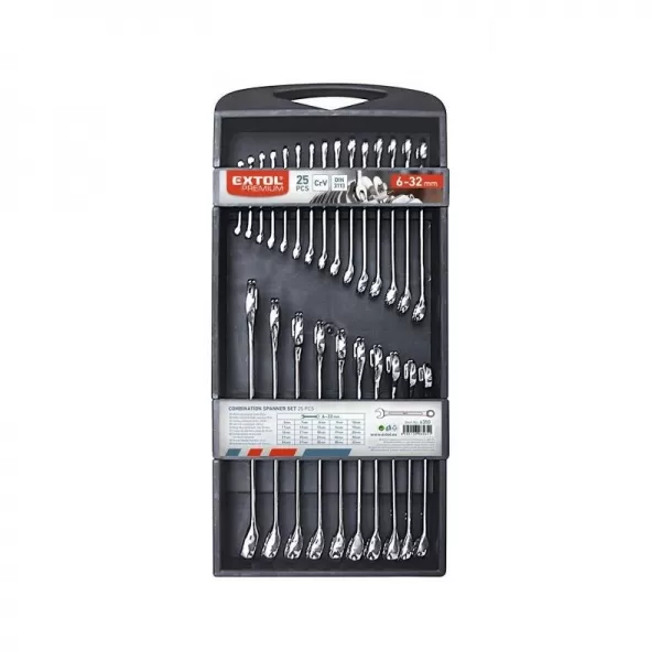 Klíče očkoploché sada 25ks 6-32mm EXTOL PREMIUM 6350