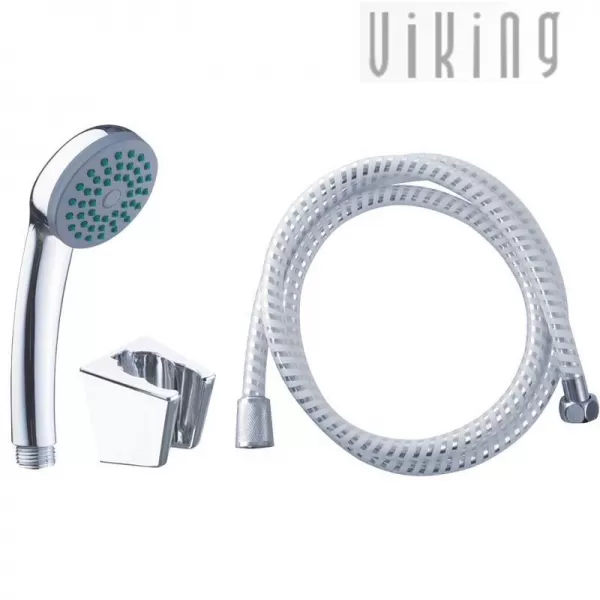 Sprchová sada malá 1funkční hlavice, hadice 150cm, držák VIKING 630301