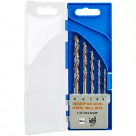 Vybrušované vrtáky do oceli Narex 5-SET HSS-G MSP 65405599