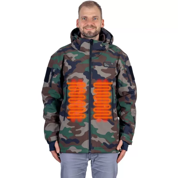 Vyhřívaná bunda + PWR banka Narex Camouflage SET CHJ-XL (65406040)