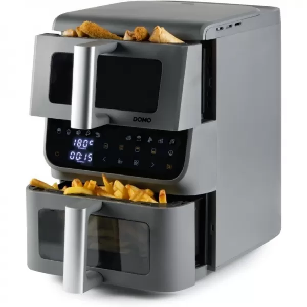 Vertikální dvojitá horkovzdušná fritéza 3,5+6,5 l - DOMO DO550FR
