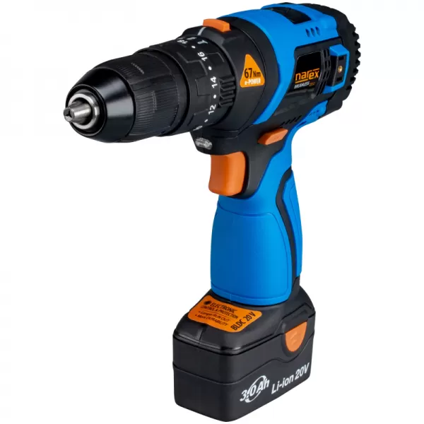 Aku bezuhlíkový příklepový šroubovák ASP 203-2B 20V 2x3,0Ah Narex 65405305