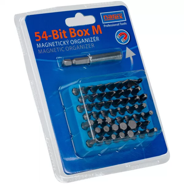 54dílná sada bitů s magnetickým organizérem 54-Bit Box M Narex 65405501