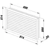 PVC ventilační mřížka bílá s pevnou žaluzií 214x214 mm DALAP 6618